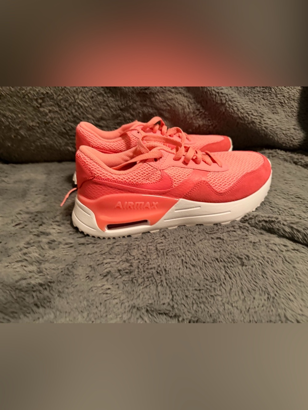 Nike Women's Coral Pink Athletic Sneakers - AirMax Style